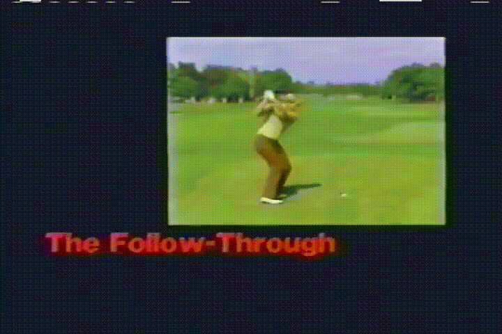 "Follow Through" title card from "Golf My Way"